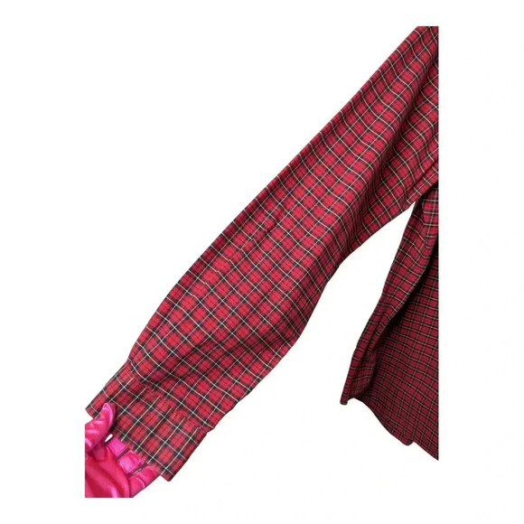 Ralph Lauren Red Plaid Mens Long Sleeve Button Down Shirt 100% Cotton Size XXL - Picture 5 of 13